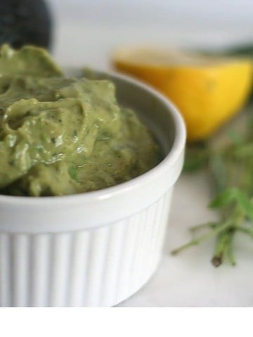 avocado lemon herb spread