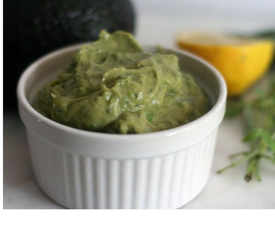 avocado lemon herb spread