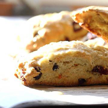 glazed cranberry orange scones