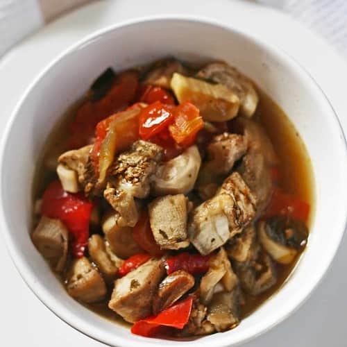 slow cooker Mediterranean eggplant