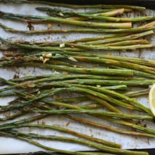 roasted asparagus with lemon and garlic