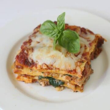 easy one skillet no bake lasagne with melted cheese