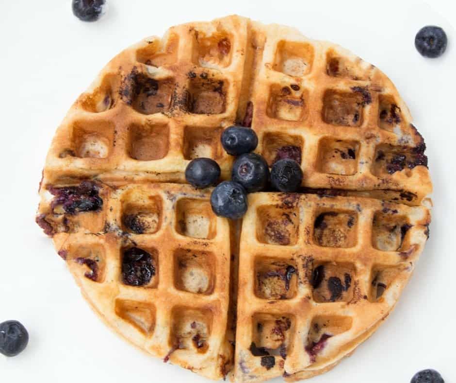 blueberry sour cream waffle