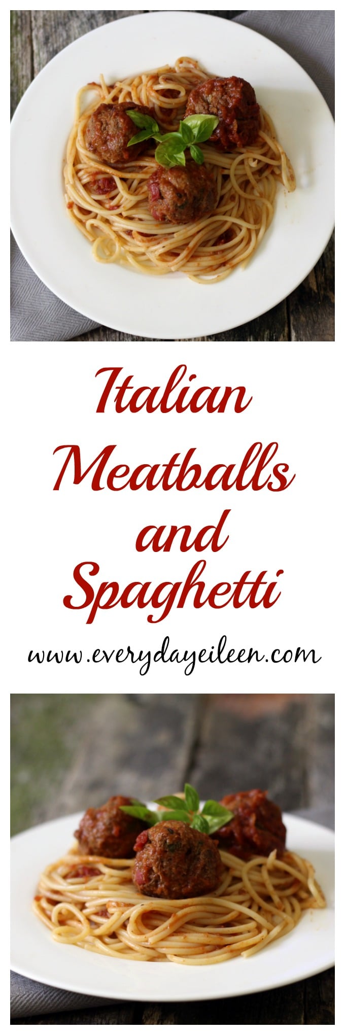 Italian meatballs and spaghetti