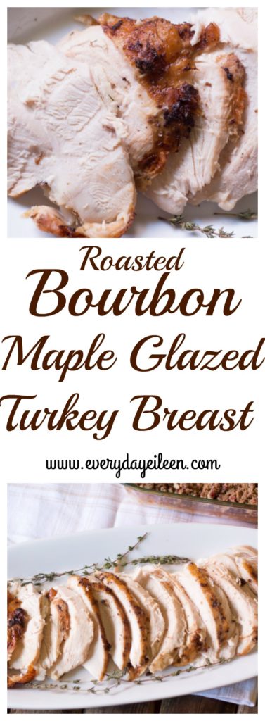 Roasted bourbon maple roasted turkey breast is a delicious meal perfect for Holidays and special occasions.