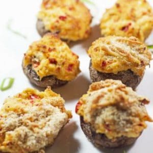 crab and cheese stuffed mushrooms