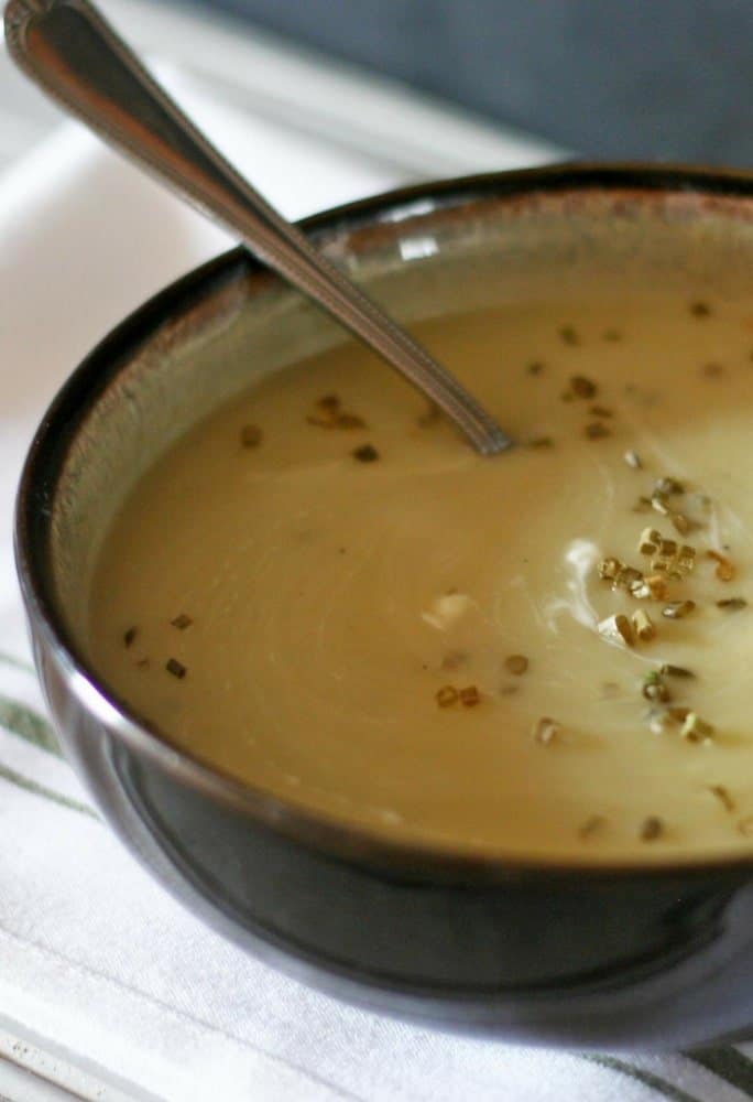 low-fat potato leek soup