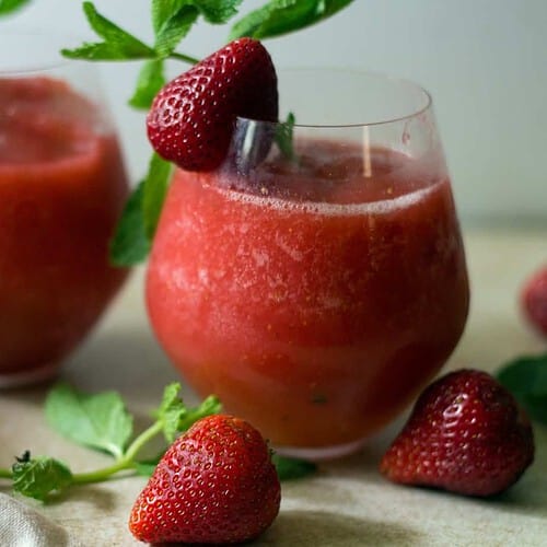 Strawberry Vodka Slush Cocktail