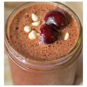 healthy black forest cherry chocolate smoothie