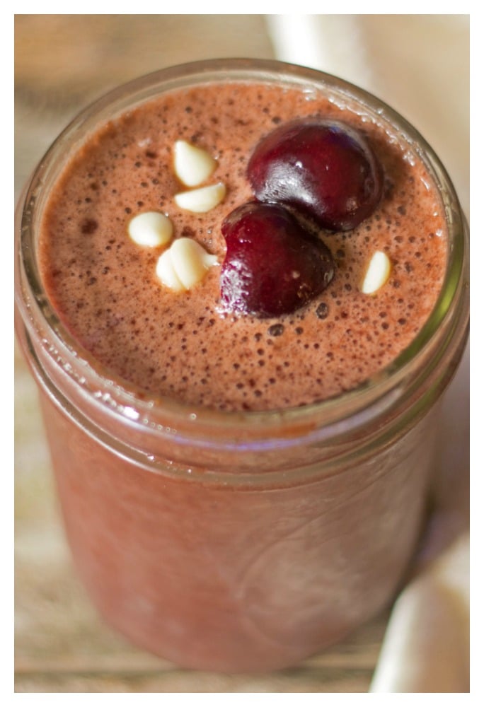 healthy cherry chocolate smoothie
