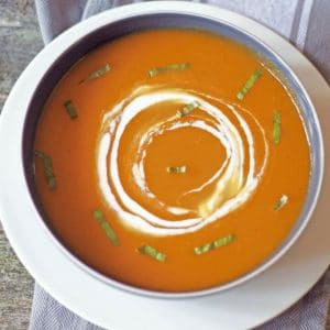 healthy creamless butternut squash sou