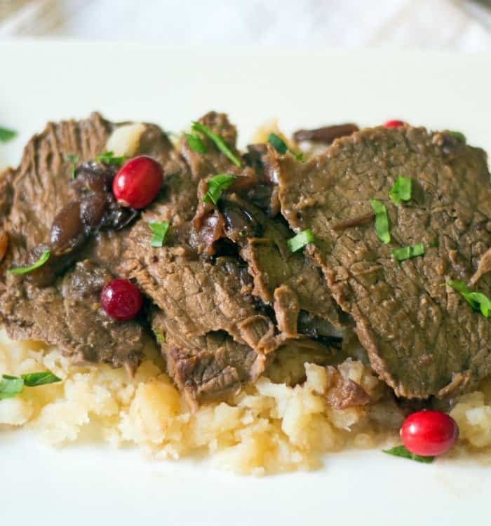 Slow Cooker Cranberry Onion Pot Roast - Mountain Mama Cooks