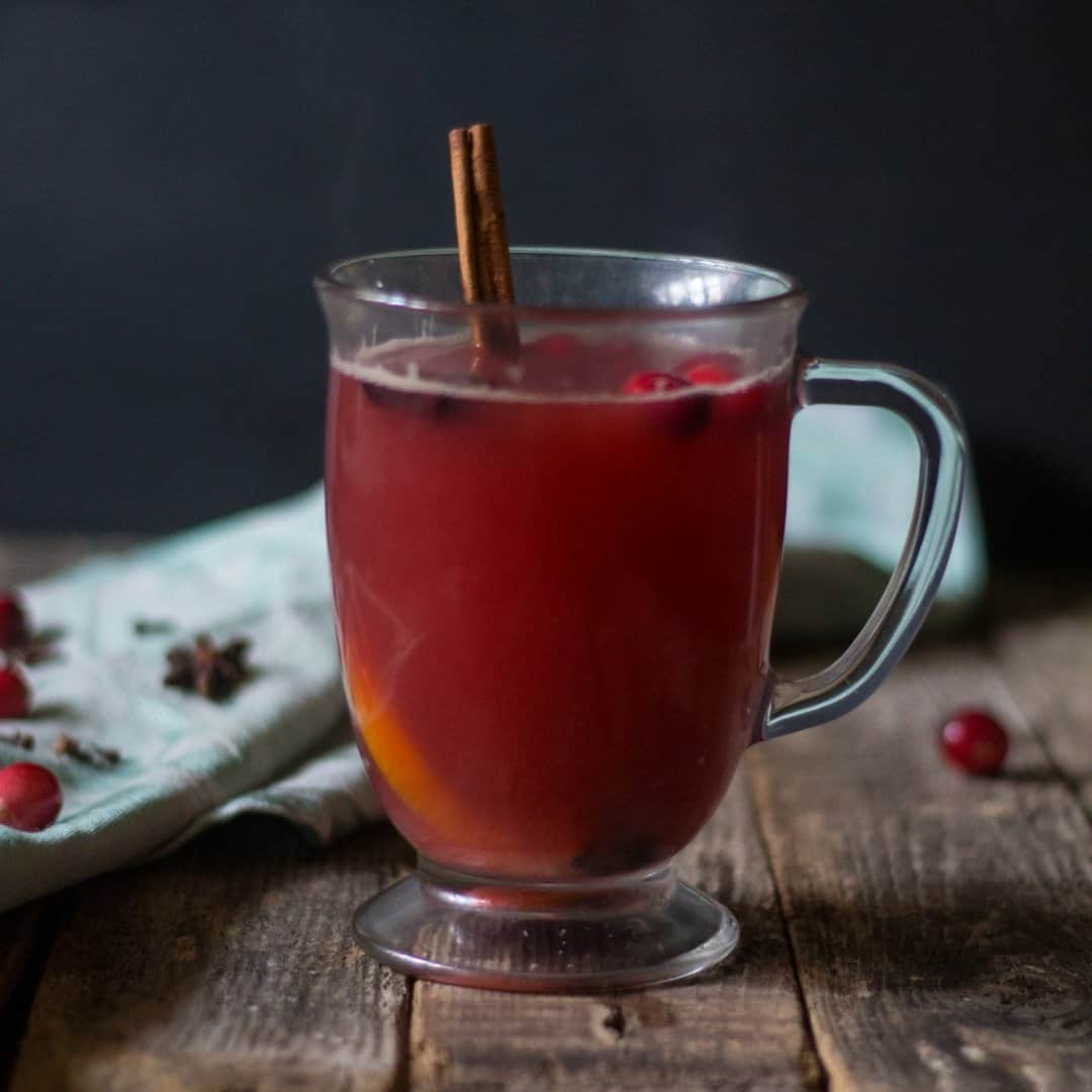 warm spiced cranberry punch