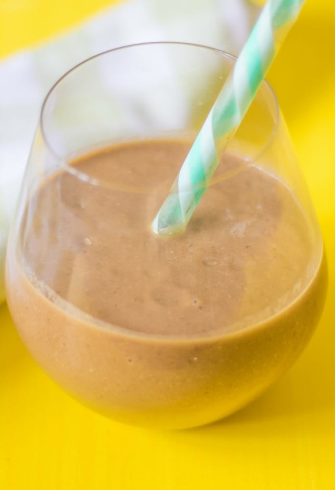 vegan chocolate avocado protein shake 