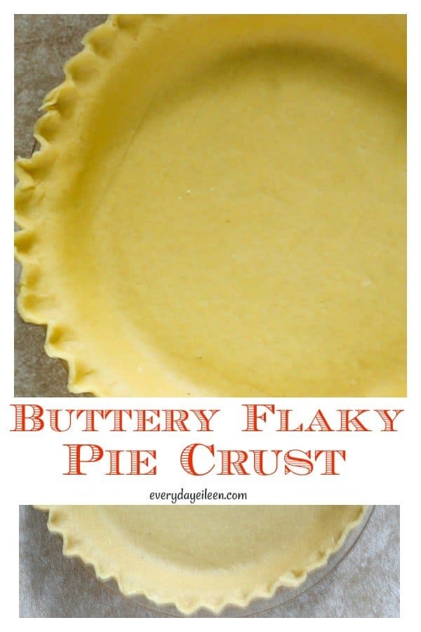 collage of homemade from scratch buttery flaky pie crust photos