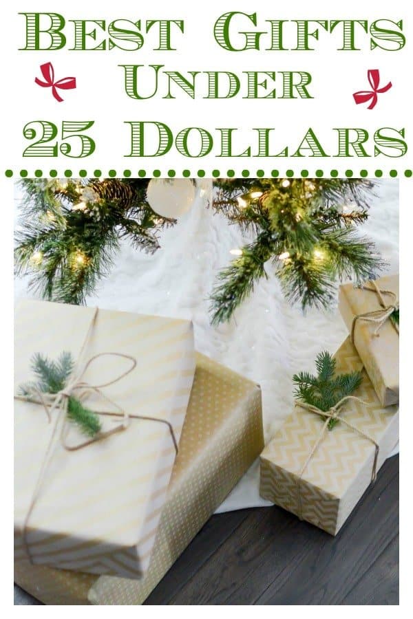 pretty gift boxes wrapped for the Holidays to show gifts under 25 dollars