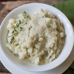 A delicious bowl of cauliflower mash!