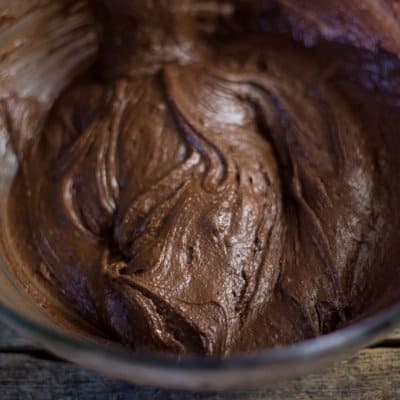 chocolate crinkle cookie recipe batter ready to be refrigerated