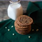 Gingersnap cookies with a jug of milk ready to be served for some Holiday treats!
