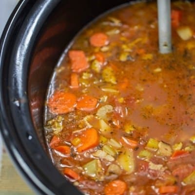 Easy Slow Cooker Manhattan Clam Chowder - Everyday Eileen