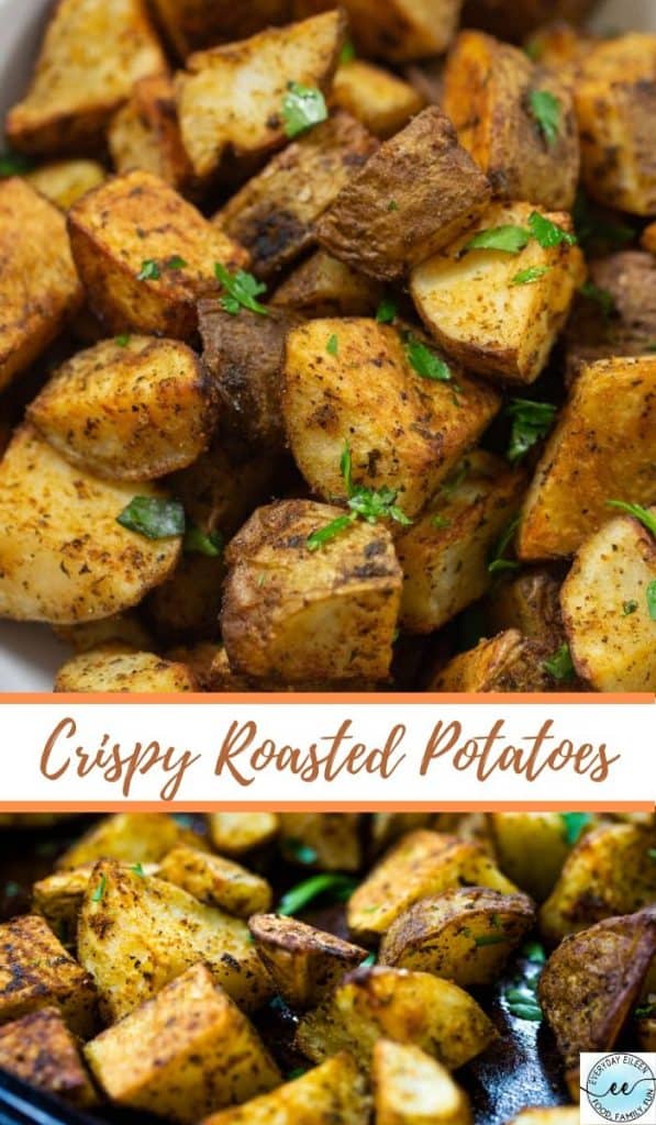 collage of crispy potatoes