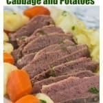 Pinterest pin for corned beef and cabbage!