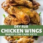PINTEREST pin for dry rub chicken wings