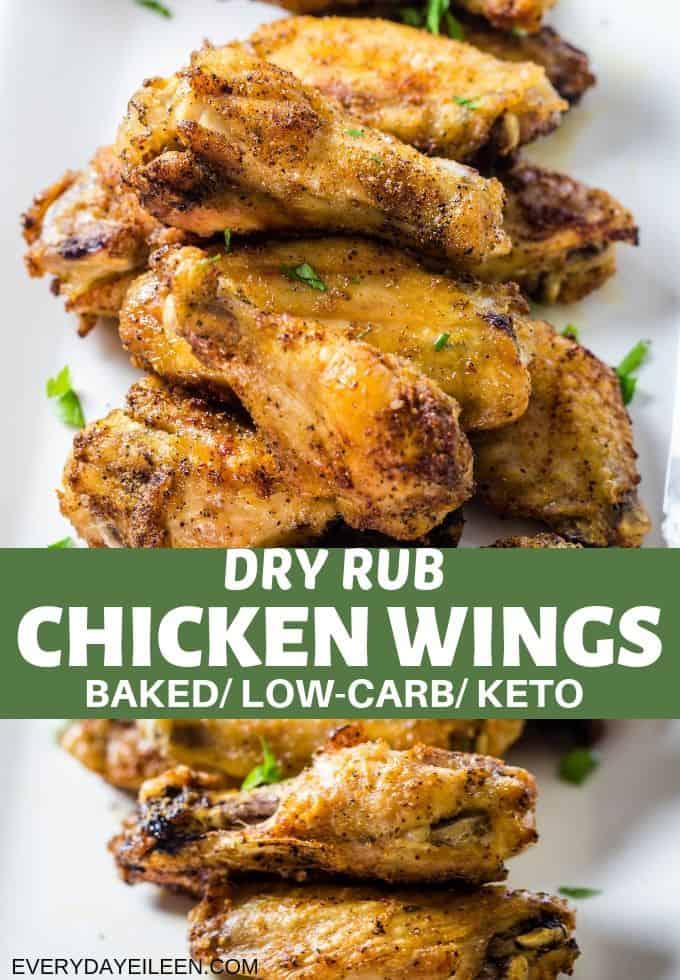 PINTEREST pin for dry rub chicken wings