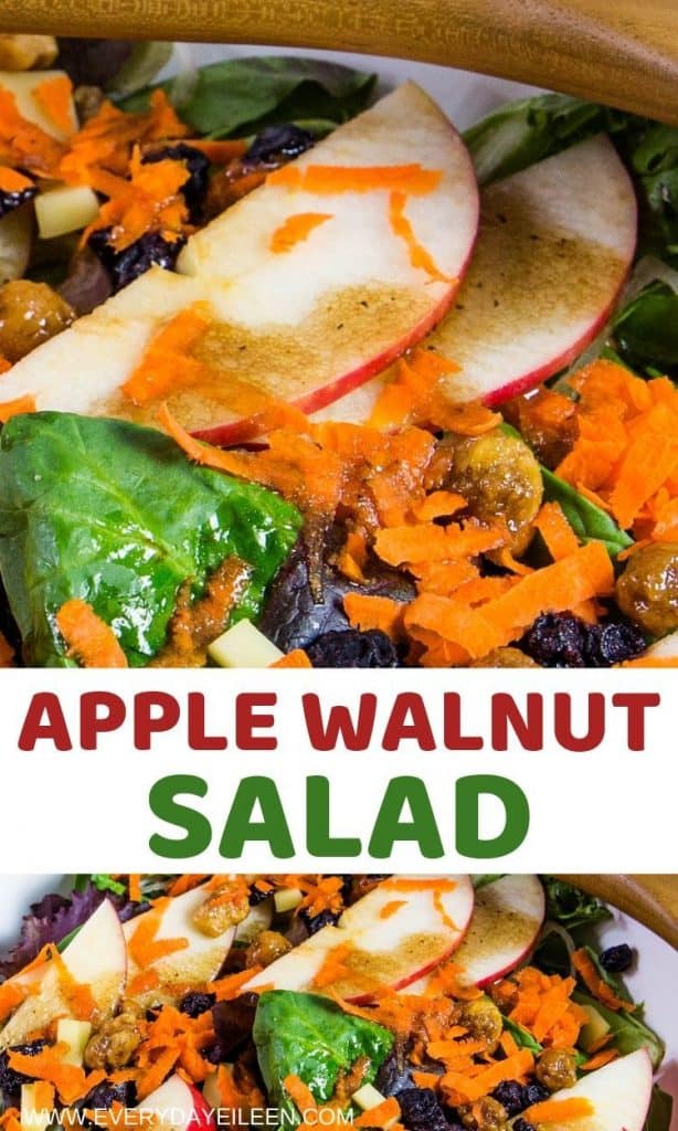 pinterest pin of apple walnut salad