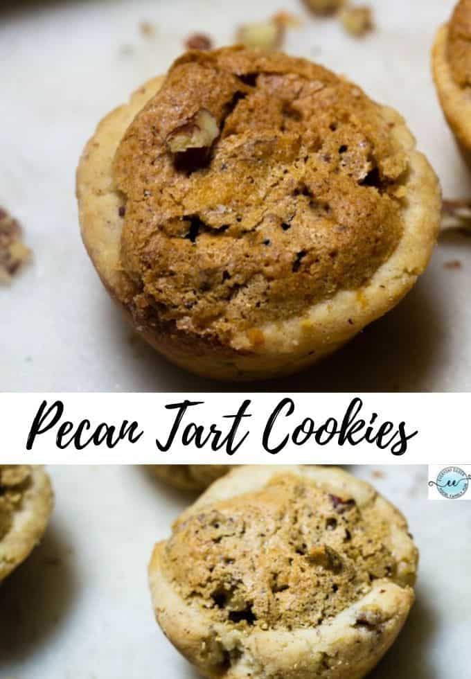 pecan tassie cookie collage