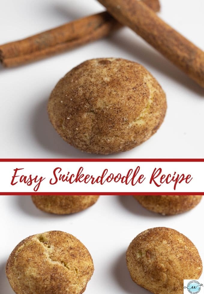 collage of snickerdoodle cookies