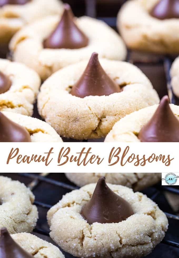 Peanut butter blossom cookies collage