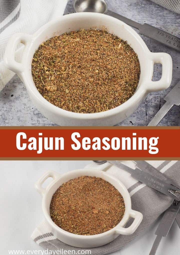 collage of cajun seasoning