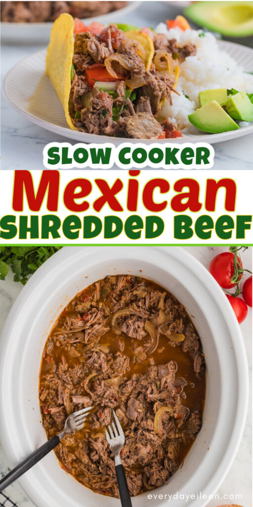 Mexican Shredded Beef Pinterest Pin