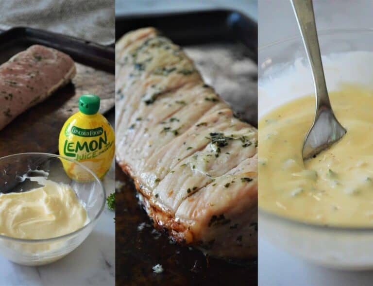 Keto Oven Roasted Pork Loin with Lemon Herb Sauce Everyday Eileen