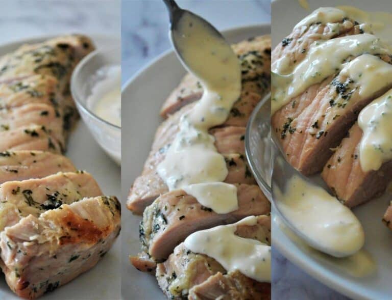 Keto Oven Roasted Pork Loin with Lemon Herb Sauce Everyday Eileen