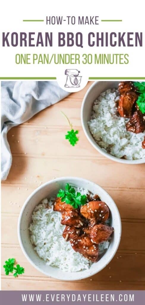 A photo of chicken in a bowl with brown sauce and sesame seeds over white rice.