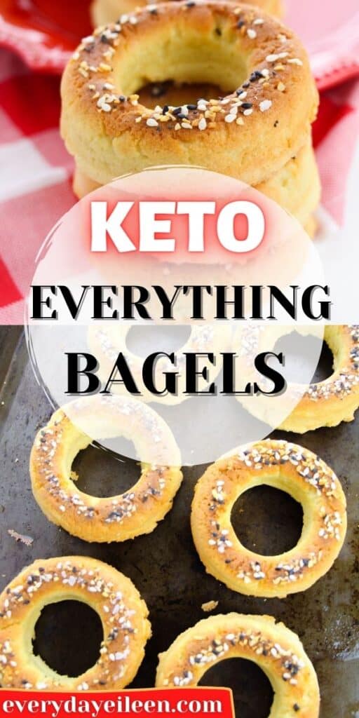 A collage of keto everything bagels