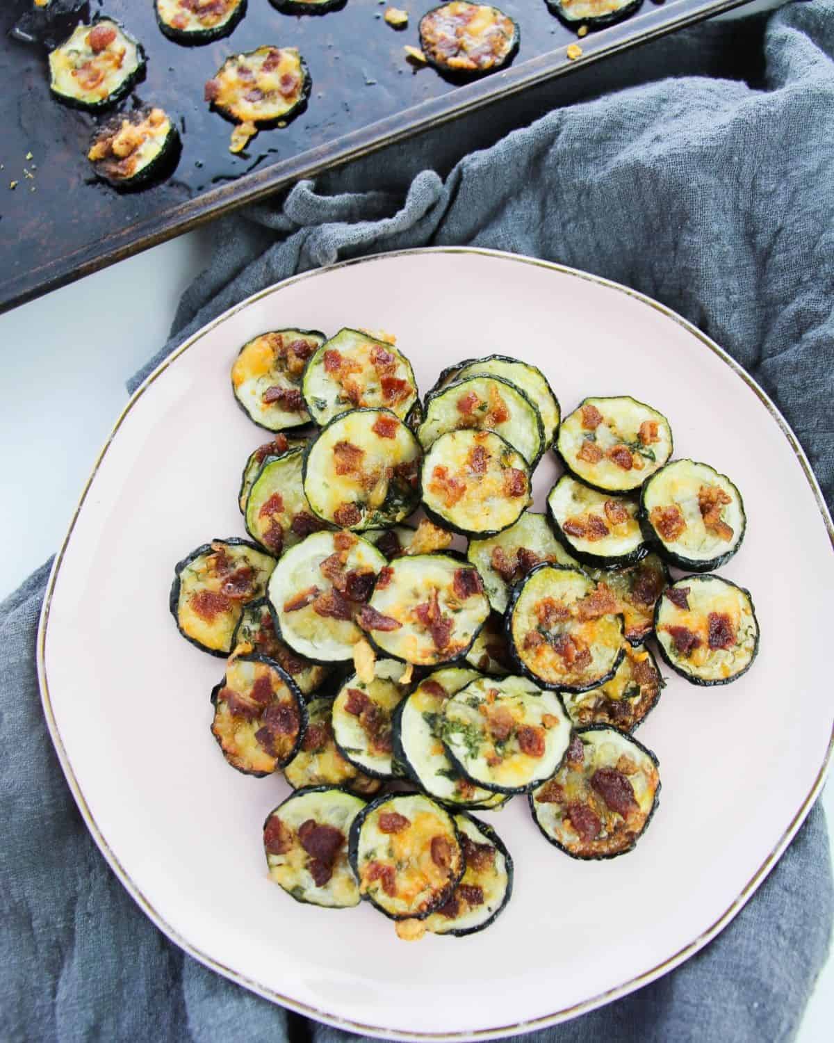 Cheesy Bacon Ranch Roasted Zucchini - zucchinibenefits.com