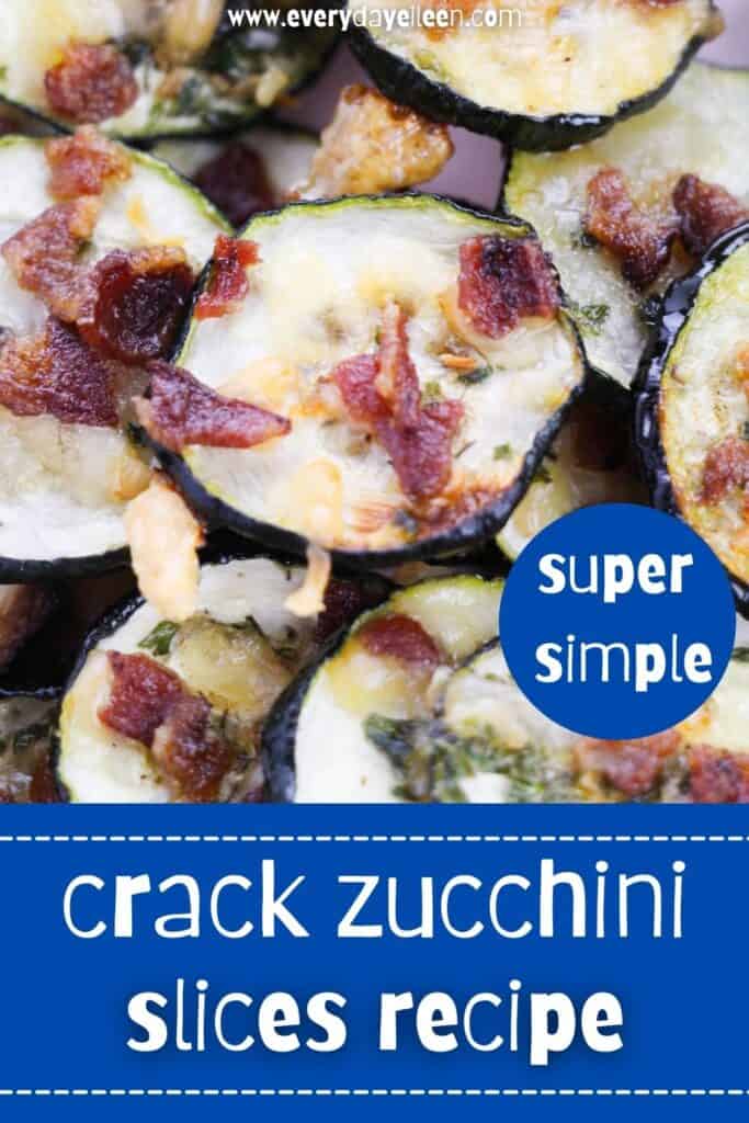 Zucchini slices topped with bacon and parmesan cheese