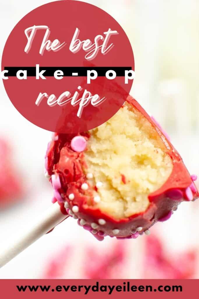 Cake pops decorated with red candy coating and sprinkles.