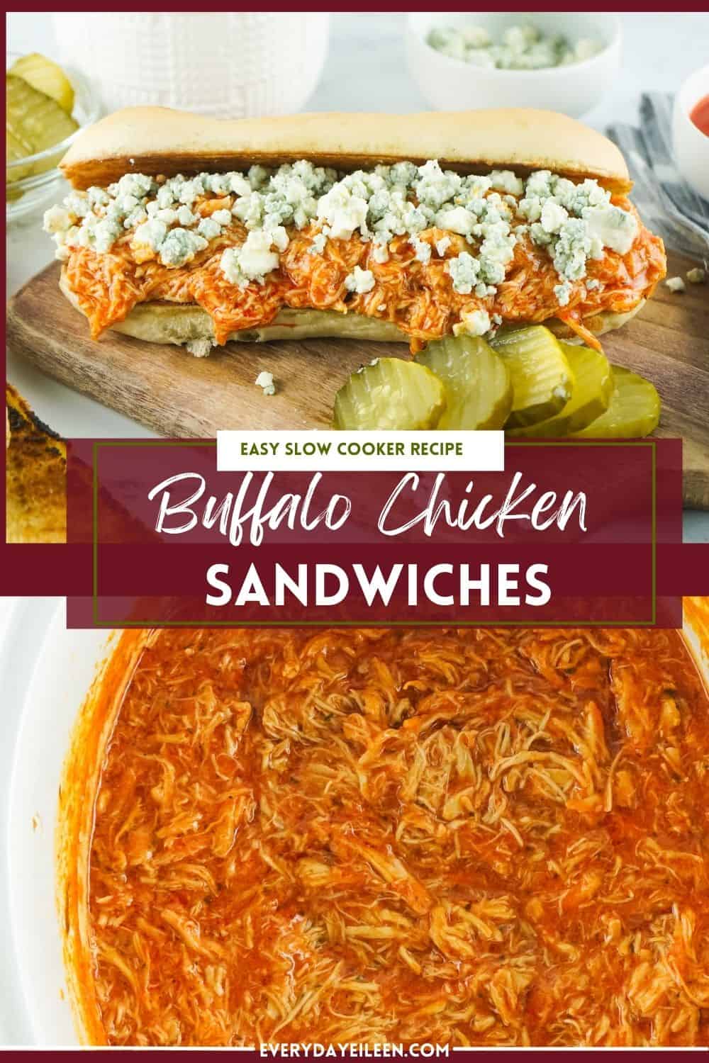 Crockpot Buffalo Chicken Cheesesteak Sandwiches Everyday Eileen