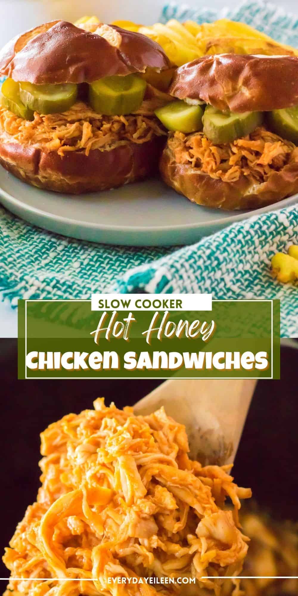Slow Cooker Hot Honey Chicken Sandwiches Everyday Eileen
