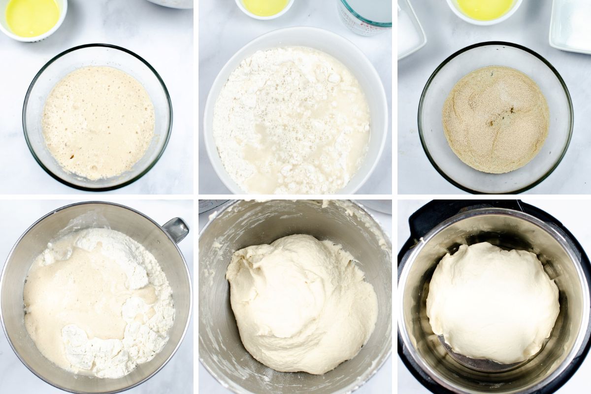 Step by step instrucions to make homemade dough in the Instant pot.  