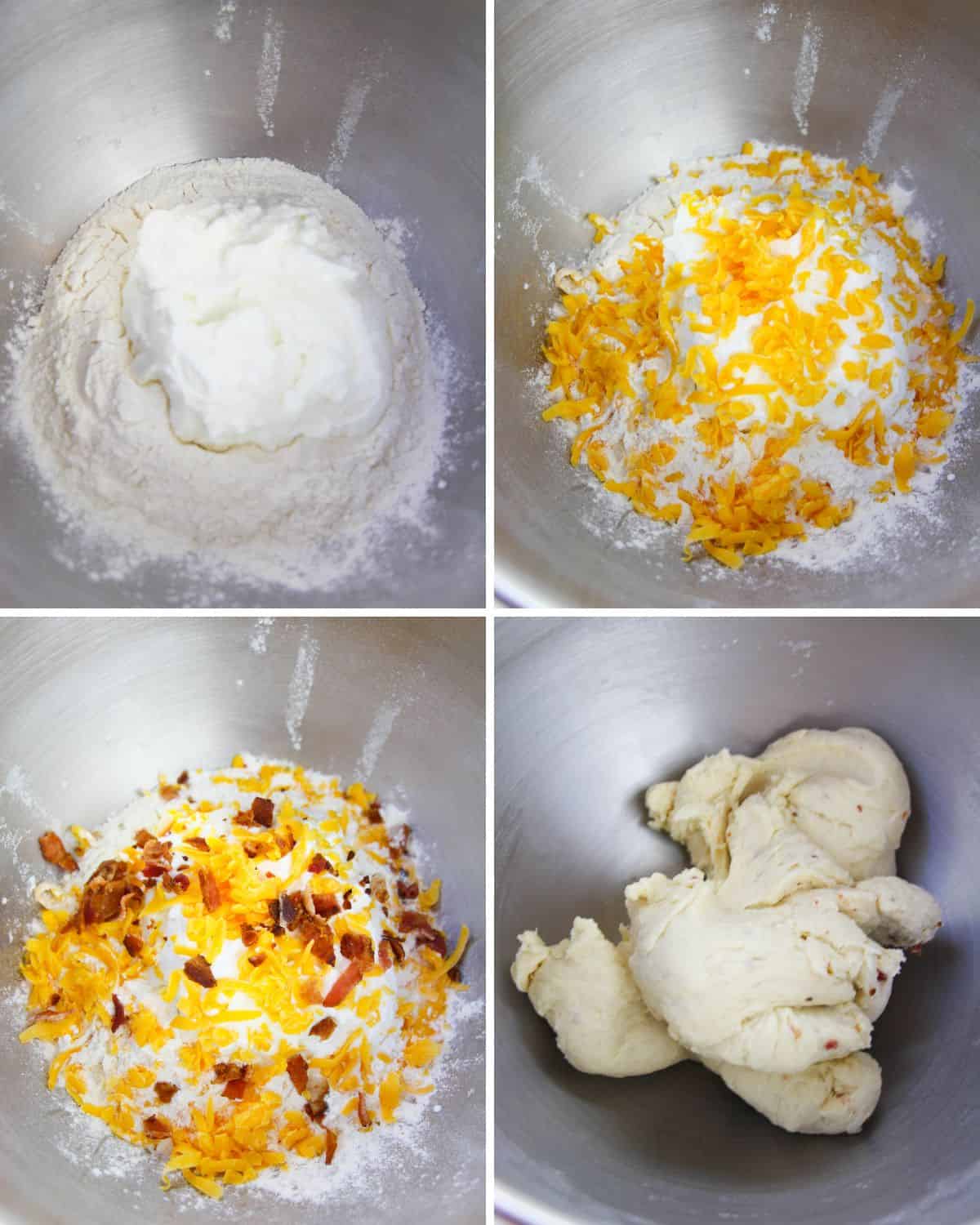 Steps to make bacon cheddar ranch bagels