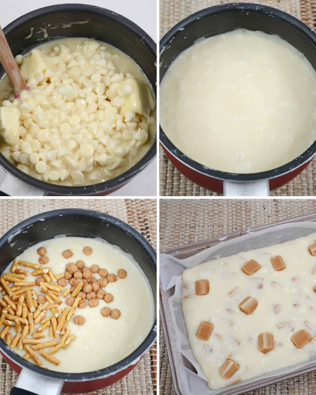 Steps to make white chocolate