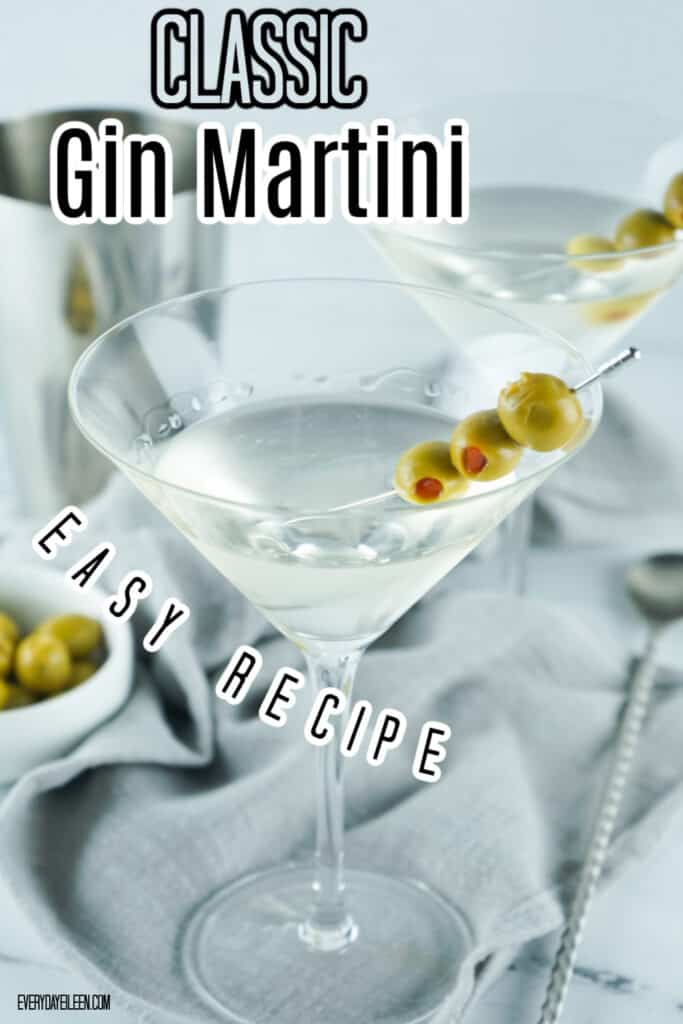 How to make a gin martini pinterest pin.