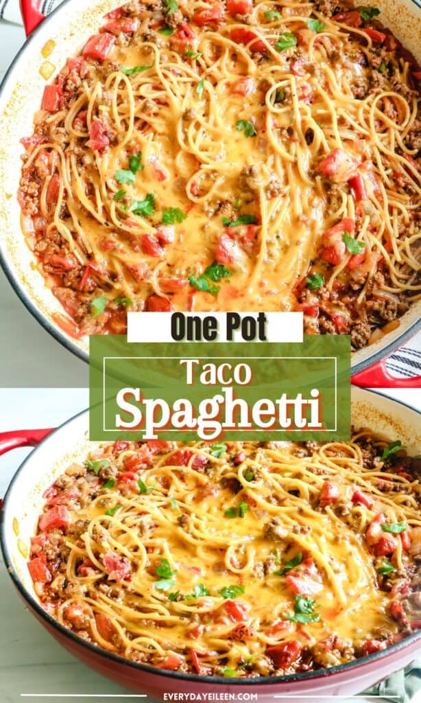 One Pot Taco Spaghetti - Everyday Eileen