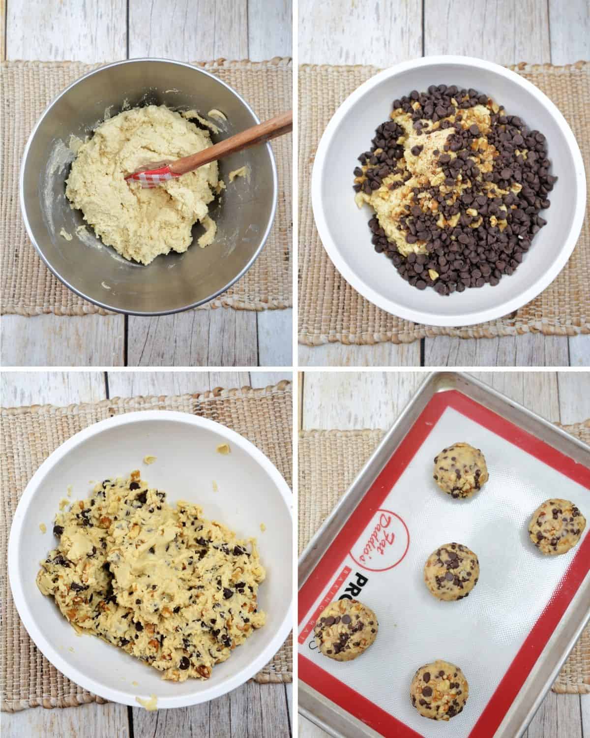 Step by step instructions to make Levian chocolate chip cookies.