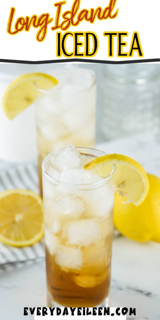 A pinterest pin of long island iced tea